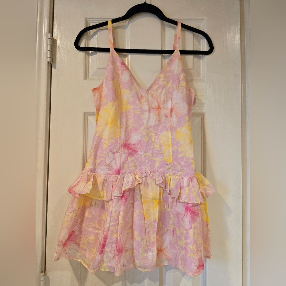 NWT LoveShackFancy Fabienne Printed Mini Dress Light Berry Tea Size 2 - Picture 3 of 9